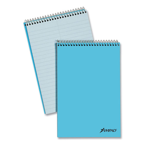 Ampad Steno Pads, Gregg Rule, Blue Cover, 80 Green-Tint 6 x 9 Sheets -  25-286