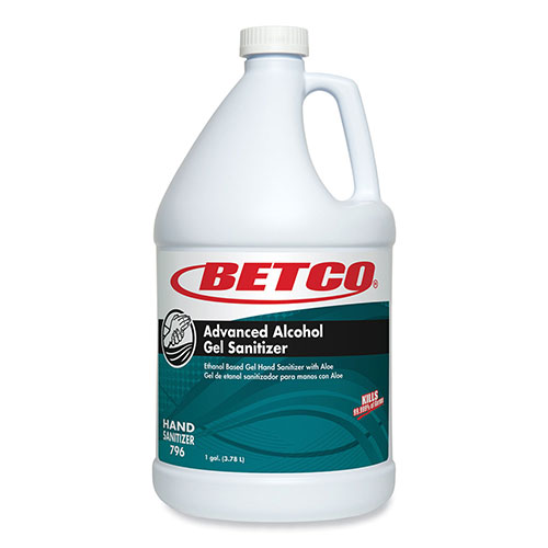 Betco Advanced Gel Hand Sanitizer, 1 gal Bottle, Light Fresh Scent, -  7960400