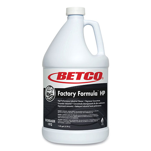 Betco Factory Formula HP Cleaner Degreaser, 1 gal Bottle, 4/Carton -  1930400