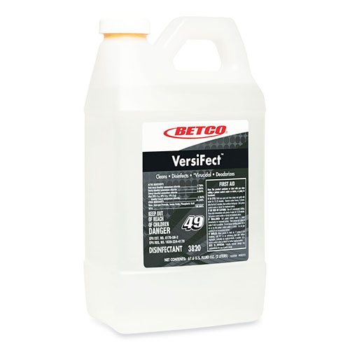 Betco VersiFect Cleaner Disinfectant, Fresh Scent, 2 L Bottle, -  38204700