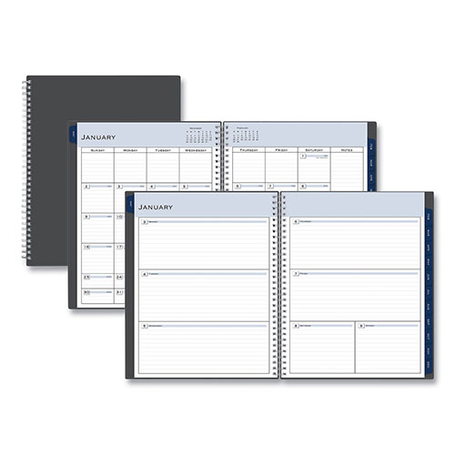 Blue Sky Passages Weekly/Monthly Planner, 11 x 8.5, Charcoal Cover, -  100008