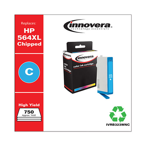 Innovera Remanufactured Cyan High-Yield Ink, Replacement For HP 564XL -  IVRB323WN