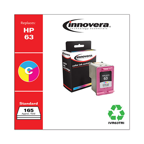 Innovera Remanufactured Tri-Color Ink, Replacement For HP 63 -  63TRI