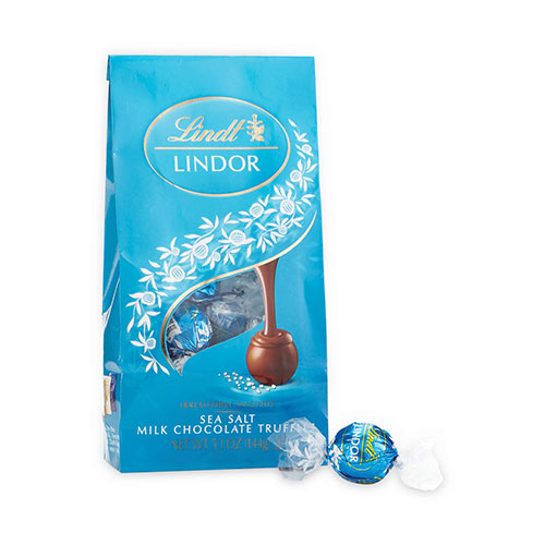 Lindt Lindor Truffles Milk Chocolate Sea Salt, 5.1 oz Bag, 3 Count -  30101012