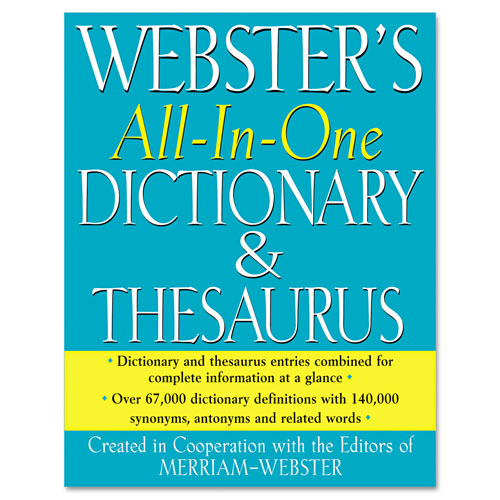 Merriam-Webster All-In-One Dictionary/Thesaurus, Hardcover, 768 Pages -  FSP0471
