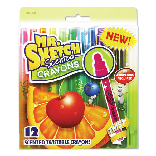 Mr. Sketch® Scented Crayons, Assorted, 12/Pack -  1951200