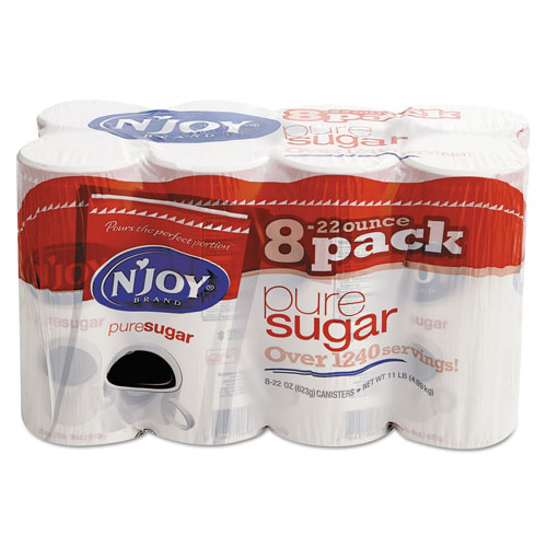 N'Joy Pure Sugar Cane, 22 oz Canisters, 8/Carton -  827820