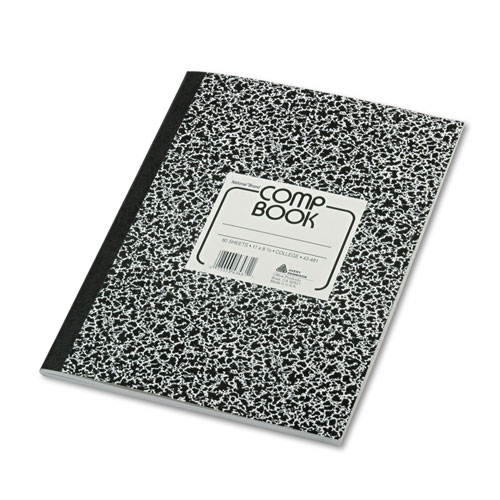 National Brand Composition Book, Medium/College Rule, Black Marble -  43481