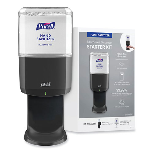Purell ES6 Touch-Free Hand Sanitizer Starter Kit, Graphite Dispenser -  64531GFS