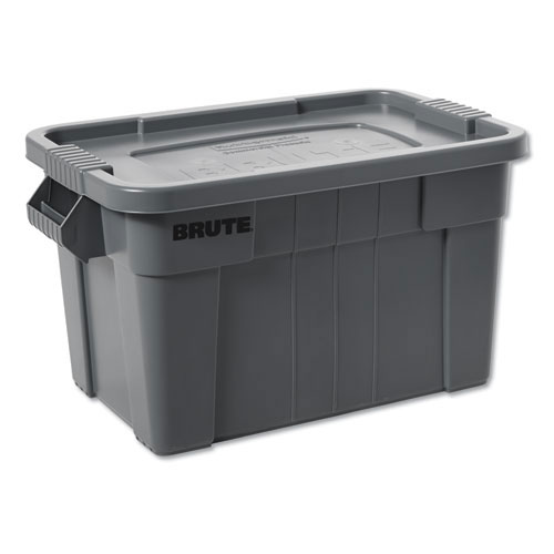 Rubbermaid BRUTE Tote with Lid, 14 gal, 27 1/2w x 16 3/4d x 10 3/4h, -  9S30GRAEA