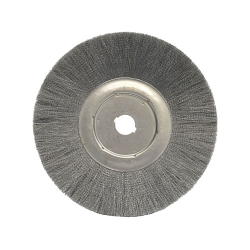 Weiler Narrow Face Crimped Wire Wheel, 12 in D, .006 Steel, 1 1/4 in -  01299