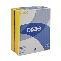 Dixie H700 Disposable Foodservice Towel, White & Green Stripe, 150 Towels/Case, Towel (WxL) 13" x 23.5"