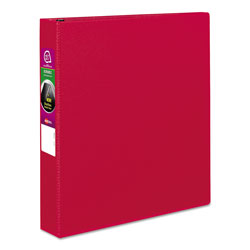 Avery Durable Non-View Binder with DuraHinge and Slant Rings, 3 Rings, 1.5" Capacity, 11 x 8.5, Red
