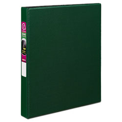 Avery Durable Non-View Binder with DuraHinge and Slant Rings, 3 Rings, 1" Capacity, 11 x 8.5, Green