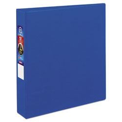 Avery Heavy-Duty Non-View Binder with DuraHinge and One Touch EZD Rings, 3 Rings, 1.5" Capacity, 11 x 8.5, Blue