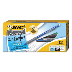 Bic Xtra-Comfort Mechanical Pencil, 0.5 mm, HB (#2.5), Black Lead, Assorted Barrel Colors, Dozen