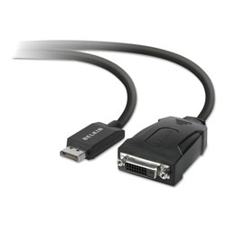 Belkin DisplayPort to DVI Adapter, 5", Black