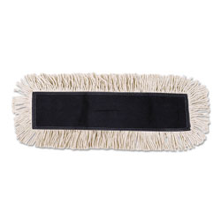 Boardwalk Disposable Dust Mop Head w/Sewn Center Fringe, Cotton/Synthetic, 36w x 5d, White