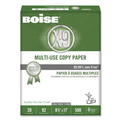Boise X-9 Multi-Use Copy Paper, 92 Bright, 3-Hole, 20lb, 8.5 x 11, White, 500 Sheets/Ream, 10 Reams/Carton