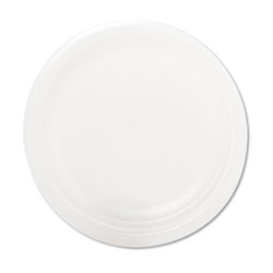 Solo Quiet Classic Laminated Foam Dinnerware Plate, 9" dia, White, 125/Pack