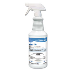Diversey Virex TB Disinfectant Cleaner, Lemon Scent, Liquid, 32 oz Bottle, 12/Carton