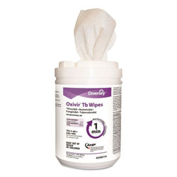 Diversey Oxivir TB Disinfectant Wipes, 6 x 7, White, 160/Canister, 12 Canisters/Carton