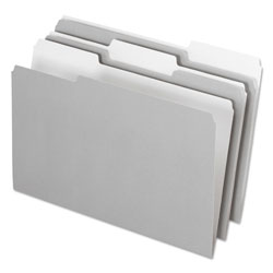 Pendaflex Interior File Folders, 1/3-Cut Tabs, Legal Size, Gray, 100/Box