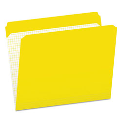 Pendaflex Double-Ply Reinforced Top Tab Colored File Folders, Straight Tab, Letter Size, Yellow, 100/Box