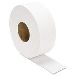 GEN JRT Jumbo Bath Tissue, Septic Safe, 2-Ply, White, 3.3" x 1000 ft, 12/Carton