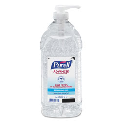 Purell Advanced Hand Sanitizer Refreshing Gel, Clean Scent, 2 Liter Pump Bottle, 4/Carton