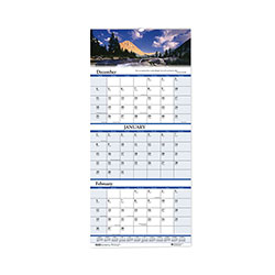 House Of Doolittle Recycled Scenic Landscapes Three-Month/Page Wall Calendar, 12.25 x 26, 2021-2023