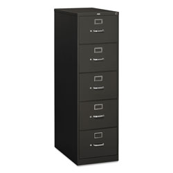 Hon 310 Series Five-Drawer Full-Suspension File, Legal, 18.25w x 26.5d x 60h, Charcoal