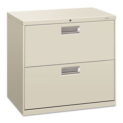 Hon 600 Series Two-Drawer Lateral File, 30w x 18d x 28h, Light Gray