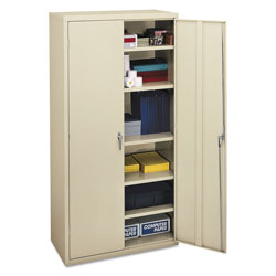 Hon Assembled Storage Cabinet, 36w x 18 1/8d x 71 3/4h, Putty