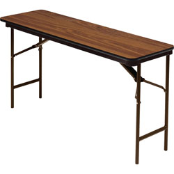 Iceberg Premium Wood Laminate Folding Table, 18 x 72, Oak
