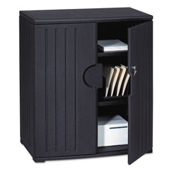 Iceberg OfficeWorks Resin Storage Cabinet, 36w x 22d x 46h, Black