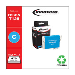 Innovera Remanufactured Cyan Ink, Replacement For Epson 126 (T126220), 470 Page Yield