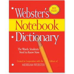 Merriam-Webster Notebook Dictionary, Three Hole Punched, Paperback, 80 Pages