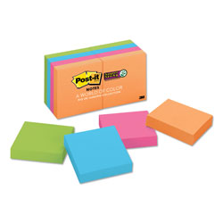 Post-it® Pads in Energy Boost Collection Colors, 2" x 2", 90 Sheets/Pad, 8 Pads/Pack