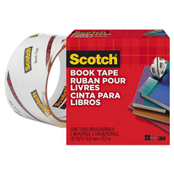 Scotch™ Book Tape, 3" Core, 2" x 15 yds, Clear