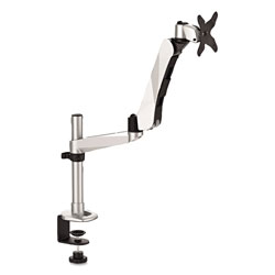 3M Easy-Adjust Desk Single Arm Mount for 30" Monitors, 360 deg Rotation, +90/-15 deg Tilt, 360 deg Pan, Silver, Supports 20 lb