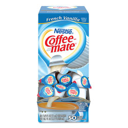 Coffee-Mate® Liquid Coffee Creamer, French Vanilla, 0.38 oz Mini Cups, 50/Box