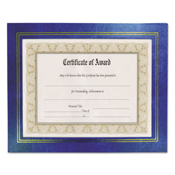 Nudell Plastics Leatherette Document Frame, 8-1/2 x 11, Blue, Pack of Two