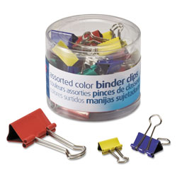 Officemate Assorted Colors Binder Clips, Assorted Sizes, 30/Pack