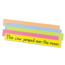 Pacon Sentence Strips, 24 x 3, Assorted Bright Colors, 100/Pack