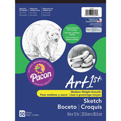 Pacon Medium Weight Sketch Pads, 9" x 12"