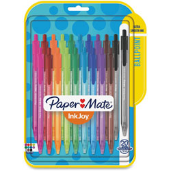 Papermate® InkJoy 100 RT Retractable Ballpoint Pen, 1mm, Assorted, 20/Pack