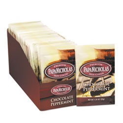 PapaNicholas Premium Hot Cocoa, Chocolate Peppermint, 24/Carton