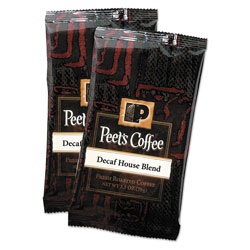 Peet's Coffee Portion Packs, House Blend, Decaf, 2.5 oz Frack Pack, 18/Box