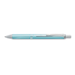 Pentel EnerGel Alloy RT Retractable Gel Pen, Medium 0.7mm, Black Ink, Aquamarine Barrel